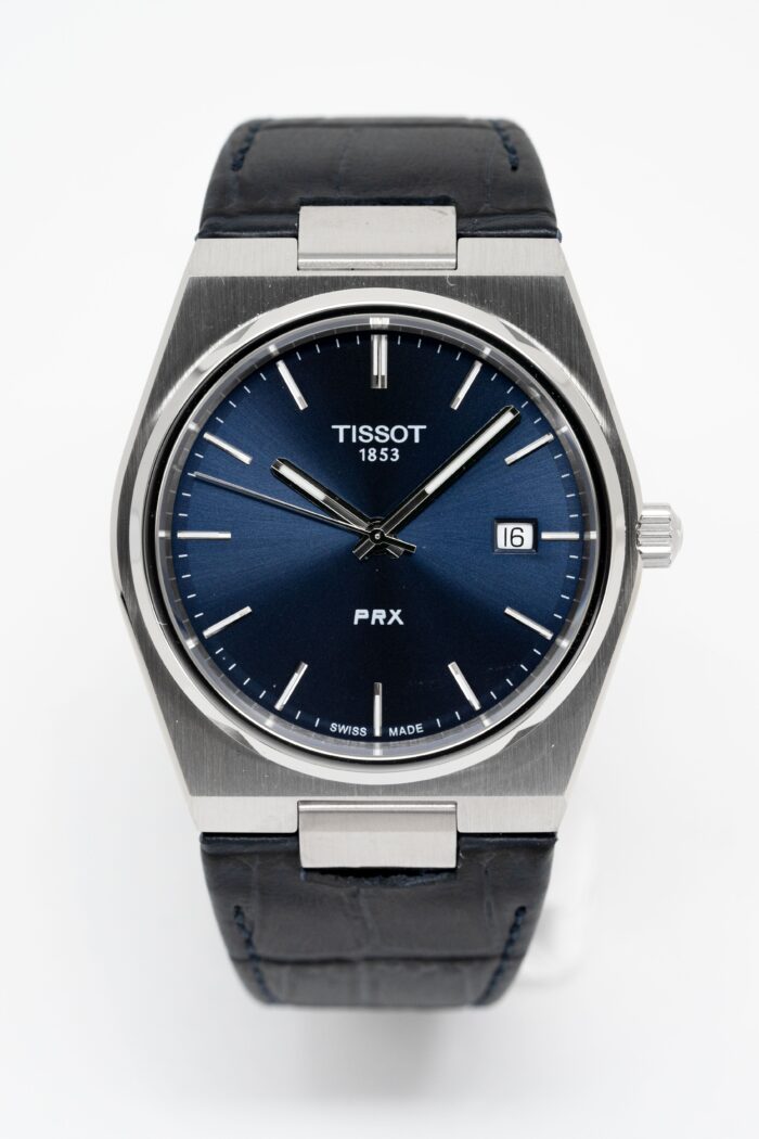 Tissot Men's Watch PRX Blue Leather - T137.410.16.041.00 - Image 2